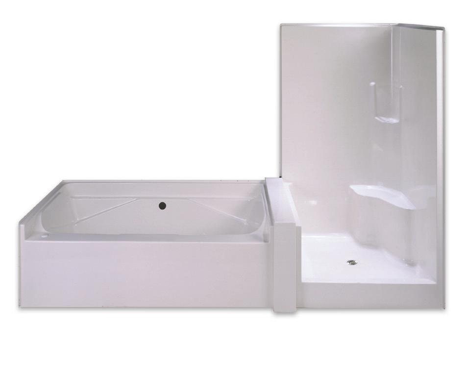 Century VI SH: 42.5 x 42.5 x 80.25 TO: 72 x 42 x 28 Enclosure: up to 37.375 x 37.5 x 70.25 AcrylX Shower & Tub Combo One Smooth Yes White, Bone, Biscuit Solids or Naturals 235 2.