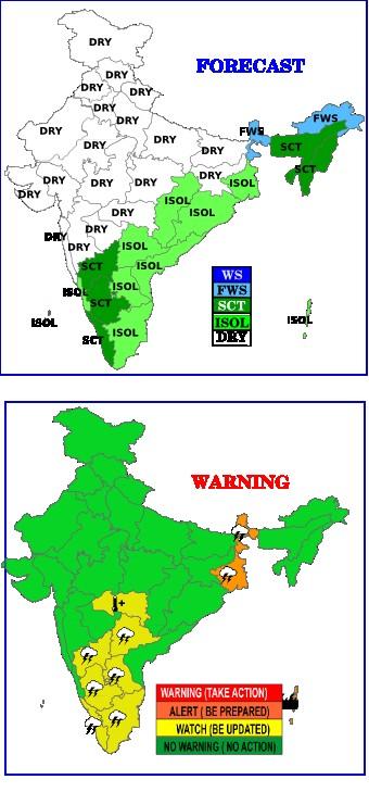 Sunday 22 April 2018 22 April (Day 2): Thunderstorm accompanied with squall and hail very likely at isolated places over Sub Himalayan West Bengal & Sikkim.
