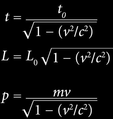 equations for time dilation,