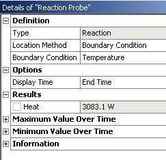 Reaction Heat Flow Rate Reaction heat flow rates are available for Temperature, convection
