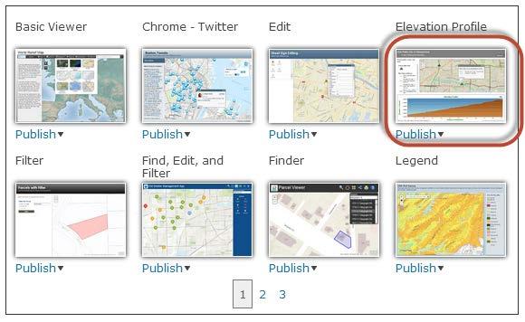 ArcGIS Online web map and application template Elevation profile template Downloadable