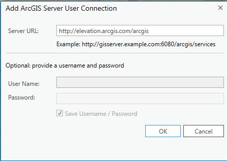 You should see arcgis on elevation.arcgis.com displayed in your Catalog tab under Servers.