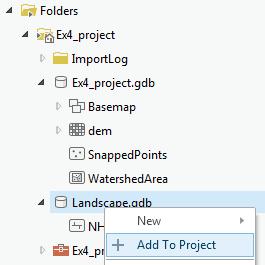 Landscape.gdb database appear in your Databases section.