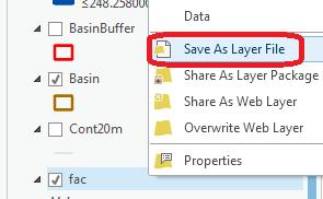 The saved Layer File may be imported to retrieve