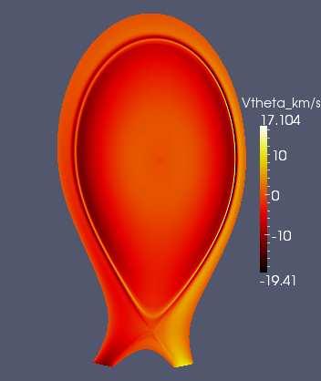 Ion poloidal velocity in pedestal => neoclassical.