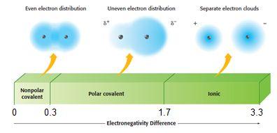 The Three Major Types of Chemical Bonding results from the electrical attraction between oppositely-charged ions. results from the sharing of electron pairs between two atoms.