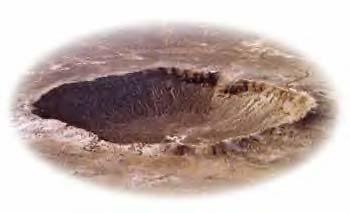 Numerical Modeling of Cavities 3 2 Modeling the Arizona Meteor Crater The Arizona Barringer meteor crater was generated about 50,000 years ago by an iron asteroid about 50 meters in diameter and