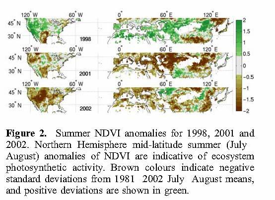 Established conclusions regarding the role of the land surface: relationship to large scale forcing Soil moisture and vegetation variability is related to large scale climate forcing, in North