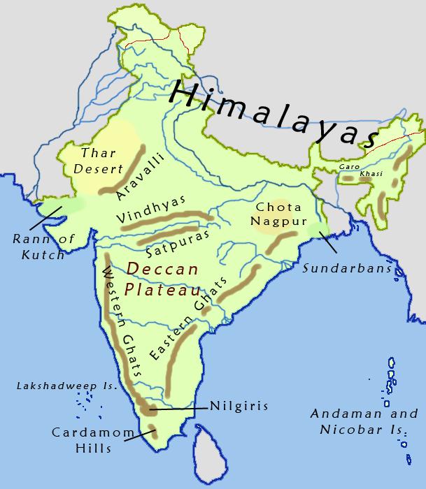 ON INDIAN GEOGRAPHY - 3 2) The Peninsular Plateau 1. Rising from the height of 150 m above the river plains up to an elevation of 600-900 m is the irregular triangle known as the peninsular plateau.