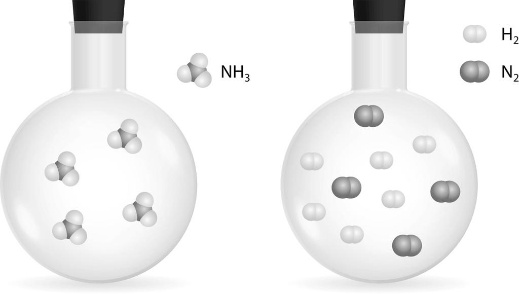 n NH 3 n 5.2 10 3 mol Step 2. Convert amount of nitric oxide to amount of ammonia and to amount of oxygen. = 5.2! 10-3 mol NO! 4 mol NH 3 = 5.2! 10-3 mol = 5.2! 10-3 mol NO! 5 mol O 2 = 6.5! 10-3 mol Statement: 5.