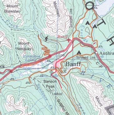 Topographic Maps NTS 82O (Sample), Banff, Alberta,
