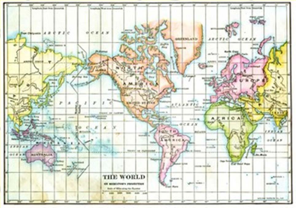 2-5. The Map Projections 4. Examples: Example 1: Mercator Projection 1). Conformal. 2).