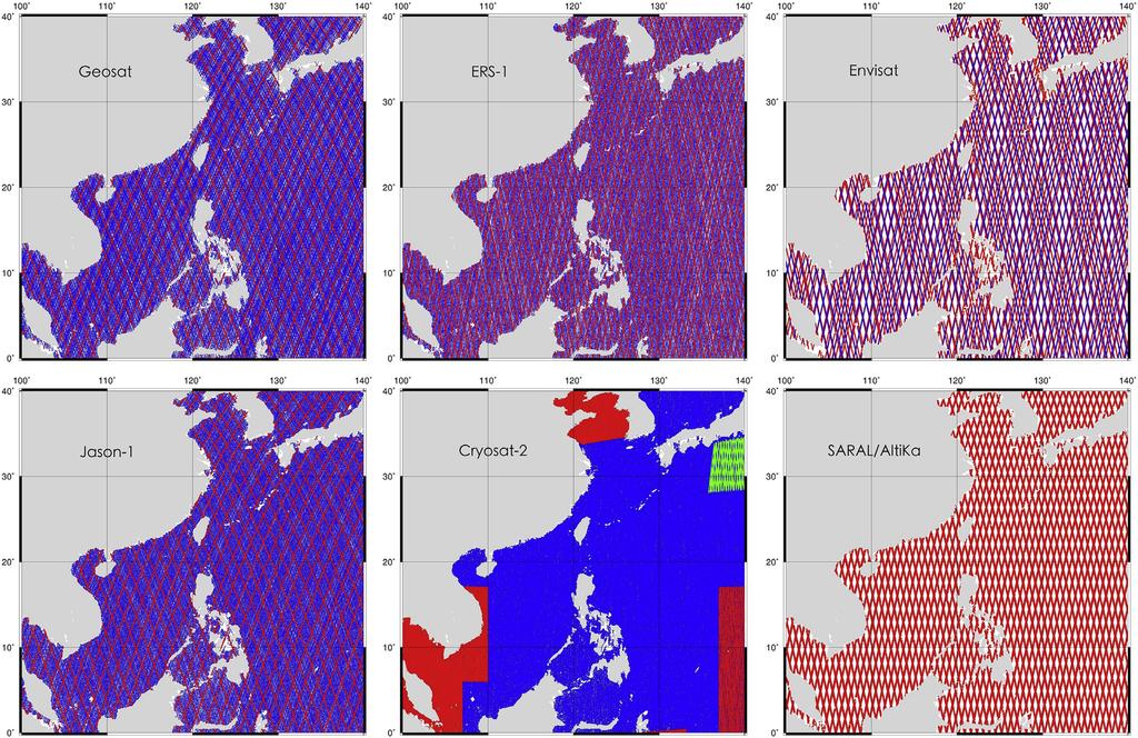 13 S. Zhang et al. / Journal of Applied Geophysics 137 (217) 128 137 Fig. 2. Distribution of multi-satellite altimeter data in the research area.
