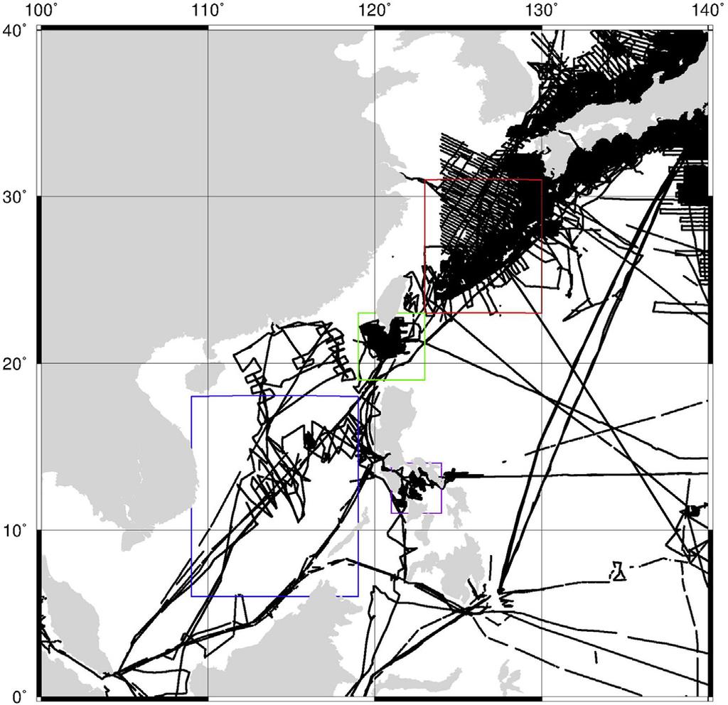 S. Zhang et al. / Journal of Applied Geophysics 137 (217) 128 137 135 Fig. 9. Trajectory of NGDC ship-measured gravity data in the research area. such as DTU1, DTU13, V23.1 and EGM28.