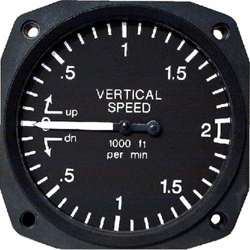 The VSI is marked in positive and negative feet per minute or knots of vertical speed VSI Markings VSI Errors Lag The