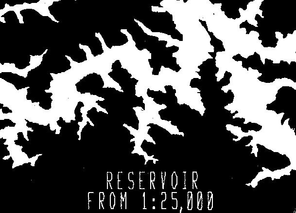 Figure 3 Reservoir original data from the 1:25,000 scale map.