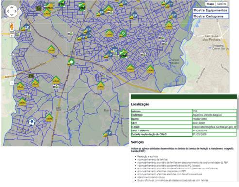 Figure 3: Facilities and public services available in a municipality The MOPS can be accessed on: http://aplicacoes.mds.gov.br/sagi/ferramentassagi/mops/ (in Portuguese only).