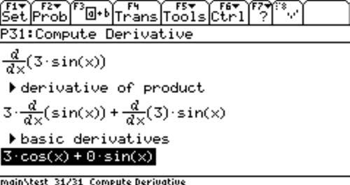 Derivatives of Scalar Proucts ( c f ) c ( f ) Computing Derivatives 7 Many stuents use the prouct rule when the scalar prouct rule, which is easier to use, applies.