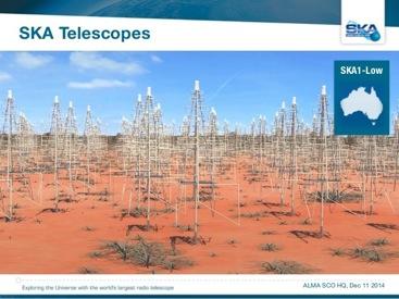 Series of radio telescopes, very sensitive to a wide range of