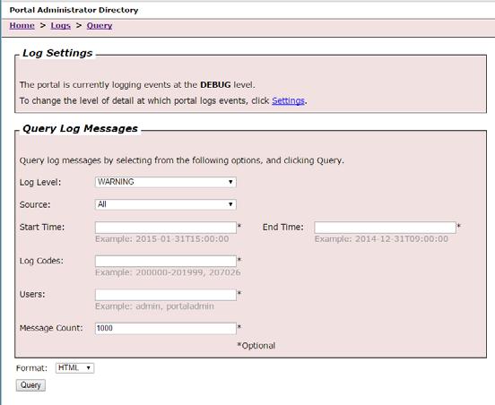 Portal for ArcGIS Logging http://myportal.mydomain.