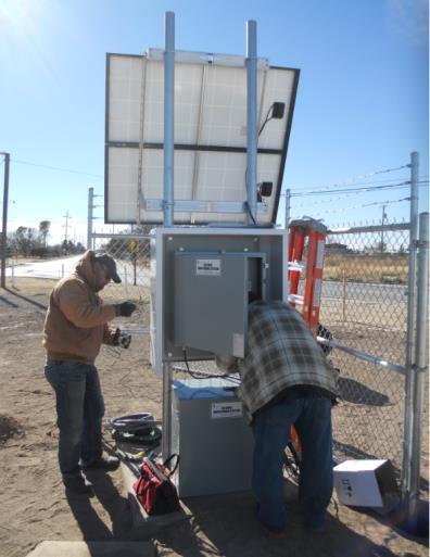 4: Lowering sensor arrays in the borehole (left); and setting up the Paladin junction box at one station (right) 3D Velocity Model The sonic log data from each of the four boreholes were used to