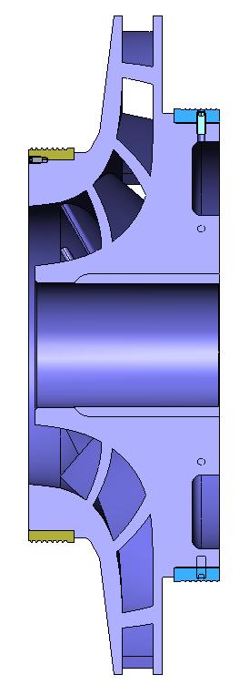 along the impeller back shroud and thrust plate face where the thrust is equalized. -B- Impeller Back Shroud -A- Impeller Hub Fig.