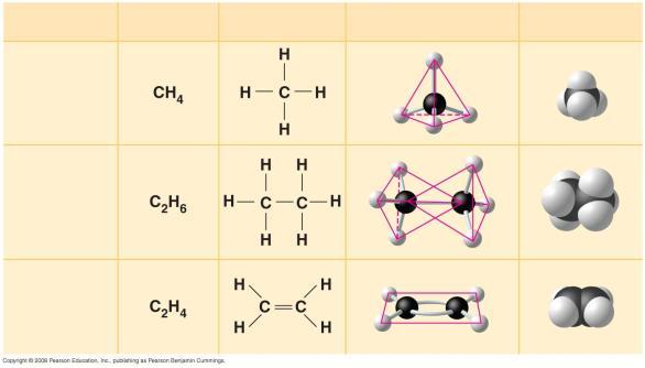 Hydrocarbon Structure Hydrocarbons come in an almost limitless variety with some of the simpler hydrocarbons shown below: Name (a) Methane Molecular Formula Structural
