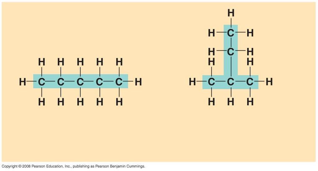 Structural Isomers Structural isomers have different structural