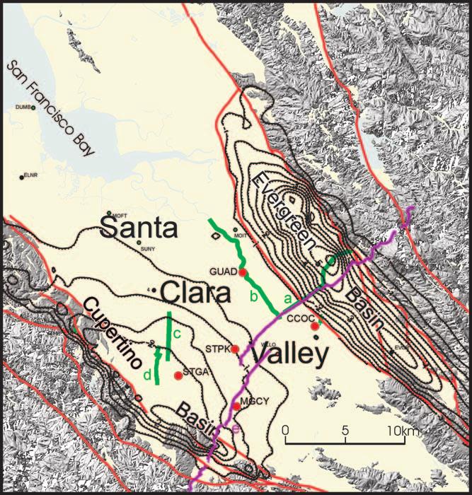 Modeling and Validation of a 3D Velocity Structure for the Santa Clara Valley, California, for Seismic-Wave Simulations 1855 ward and Calaveras Faults on the northeast.