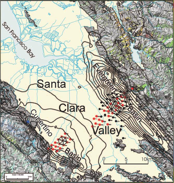 1858 S. Hartzell et al. Figure 8. Area map of the Santa Clara Valley showing the present locations of the San Jose array stations (red dots) and previously occupied sites (black dots).