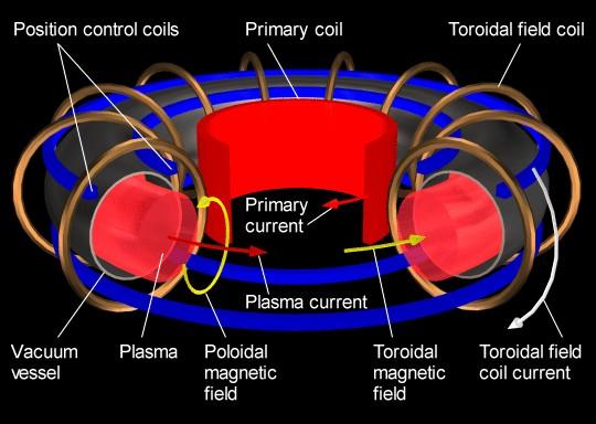 Tokamak RESULTING FIELD LINES The plasma is a secondary winding of a transformer.