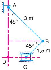 Example 8.3 In the mechanism shown in Fig. 8.7, the slider C is moving to the right with a velocity of 1 m/s and an acceleration of 2.5 m/s 2.