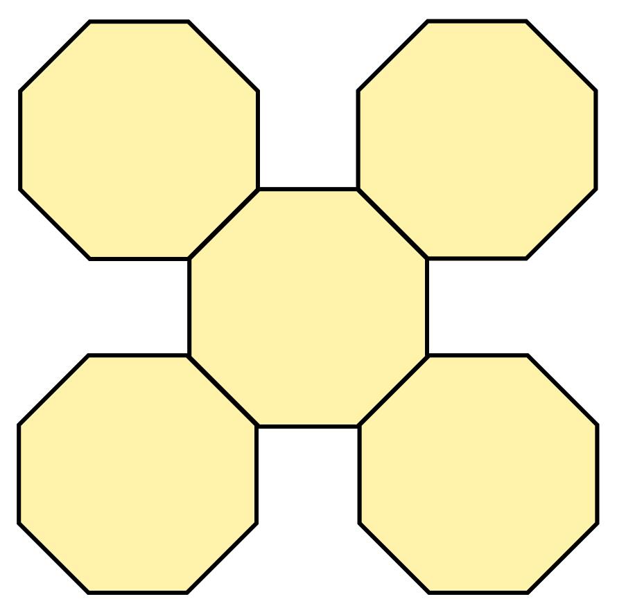 6. Here is a rectangle and a regular octagon.