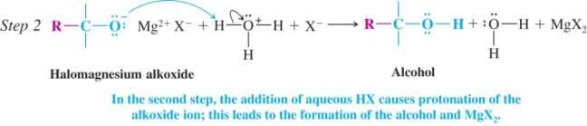 important reaction of Grignard reagents Reaction of Grignard