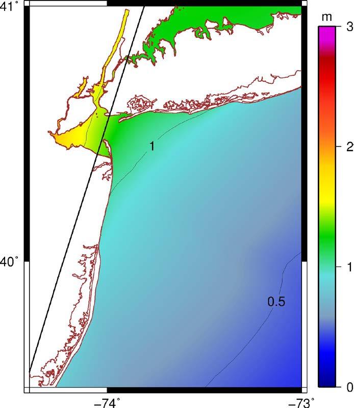 Hindcast of storm surge for