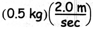 Use the law of conservation of momentum formula, mlvl = mv, to answer the following problems. The first problem has been done for you. 1. A 0.5-kg ball with a velocity of.