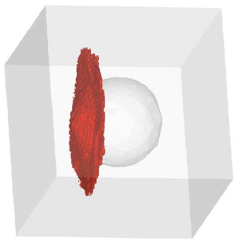 C. Miehe, F. Welschinger, M. Hofacker 35 a) b) c) d) Figure 28: Tension test of a cube with a spherical inclusion. Evolution of the crack topology, i.e. iso-surface of the damage field d(x) = 1.