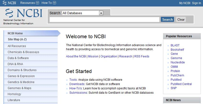 The Most Popular Search Tool: BLAST The NCBI
