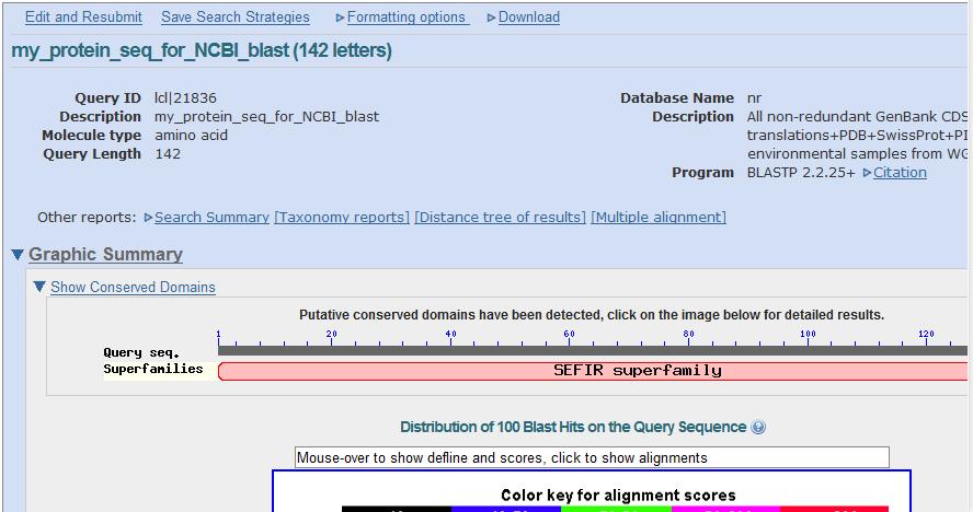 The Most Popular Search Tool: BLAST The NCBI BLAST server :