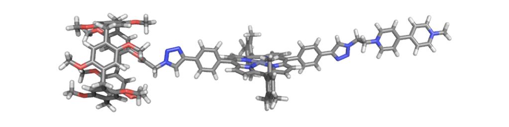 S4. Molecular Modelling Figure S2. Molecular modeling for porphyrin 1 2PF6 and daisy chains from 1 2PF6. Hyperchem was used to build the structures followed by optimization using MM+.