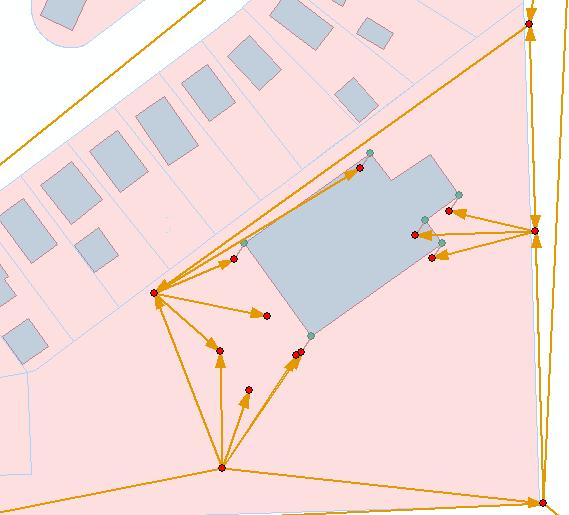 Existing features can be linked to survey points Figure 7 GIS Feature snapped to survey points Figure