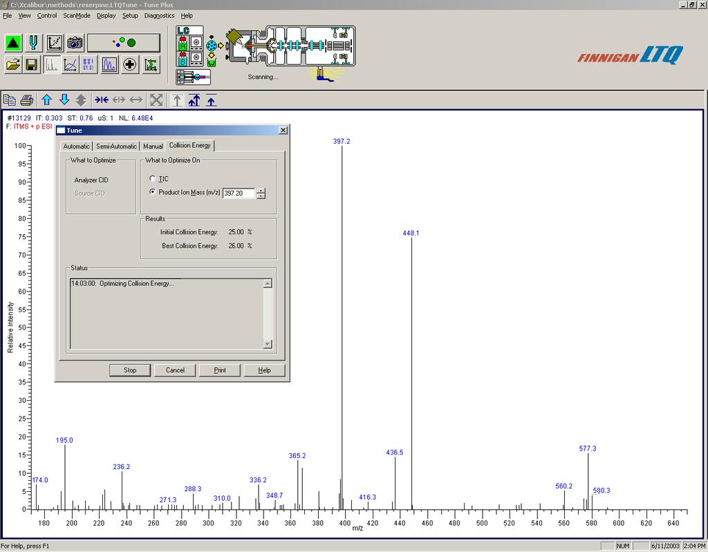 Acquiring ESI Sample Data Using the Tune Plus Window 'JOOJHBO-52 Setting Up