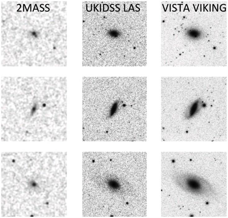 2MASS - UKIDSS - VIKING Significant improvements in structural measurements when