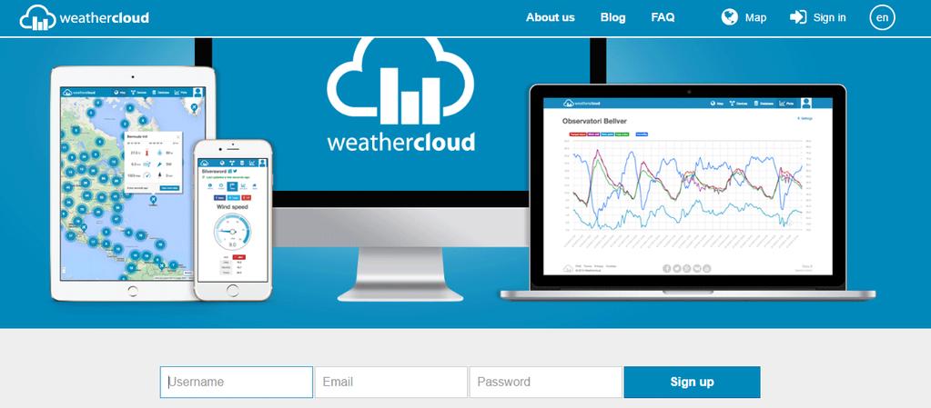 2. Respond to the validation email from WeatherCloud (it may take a few minutes). 3. Select Create Device and enter your weather station information.