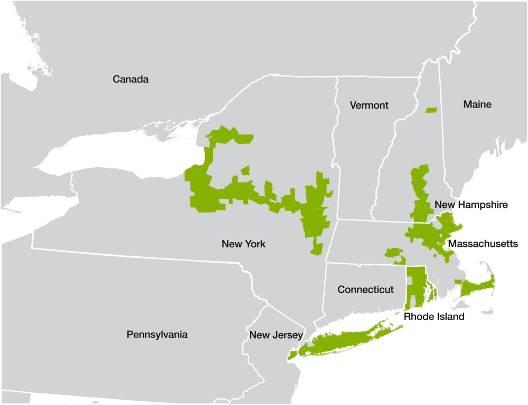 US Gas Distribution Service Area ¾ 3.
