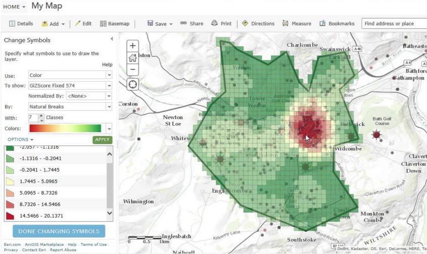 Spatial Analysis with ArcGIS Online Use