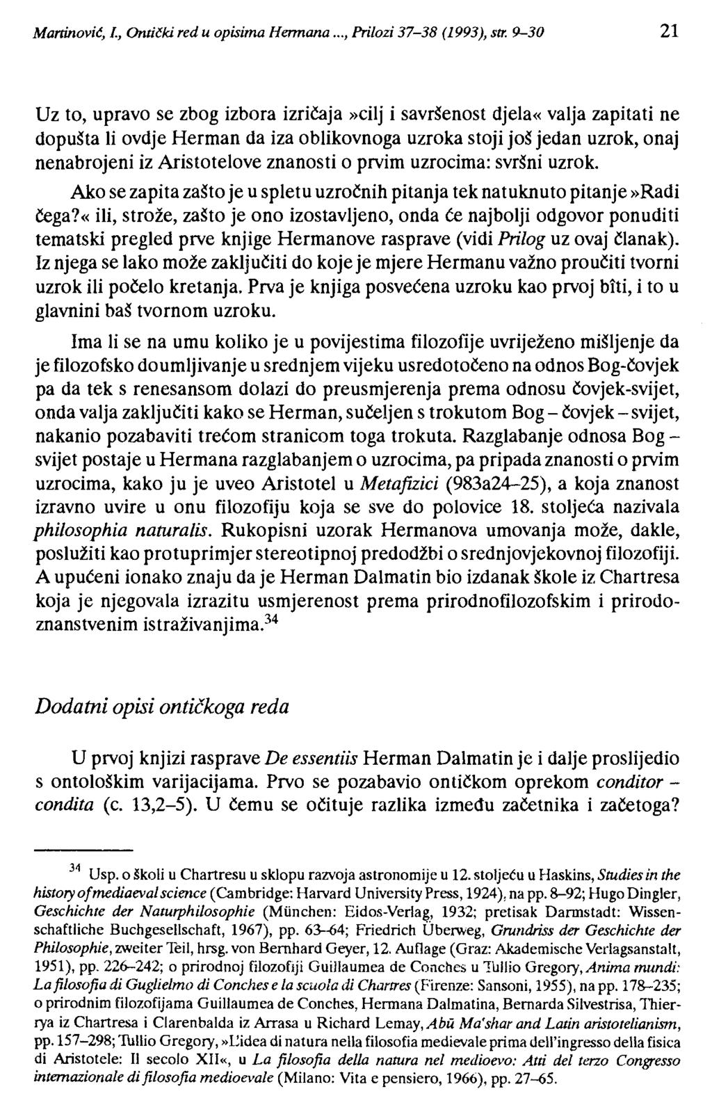 Martinović, I., Ontički red u opisima Hermana..., Prilozi 37-38 (1993), str.