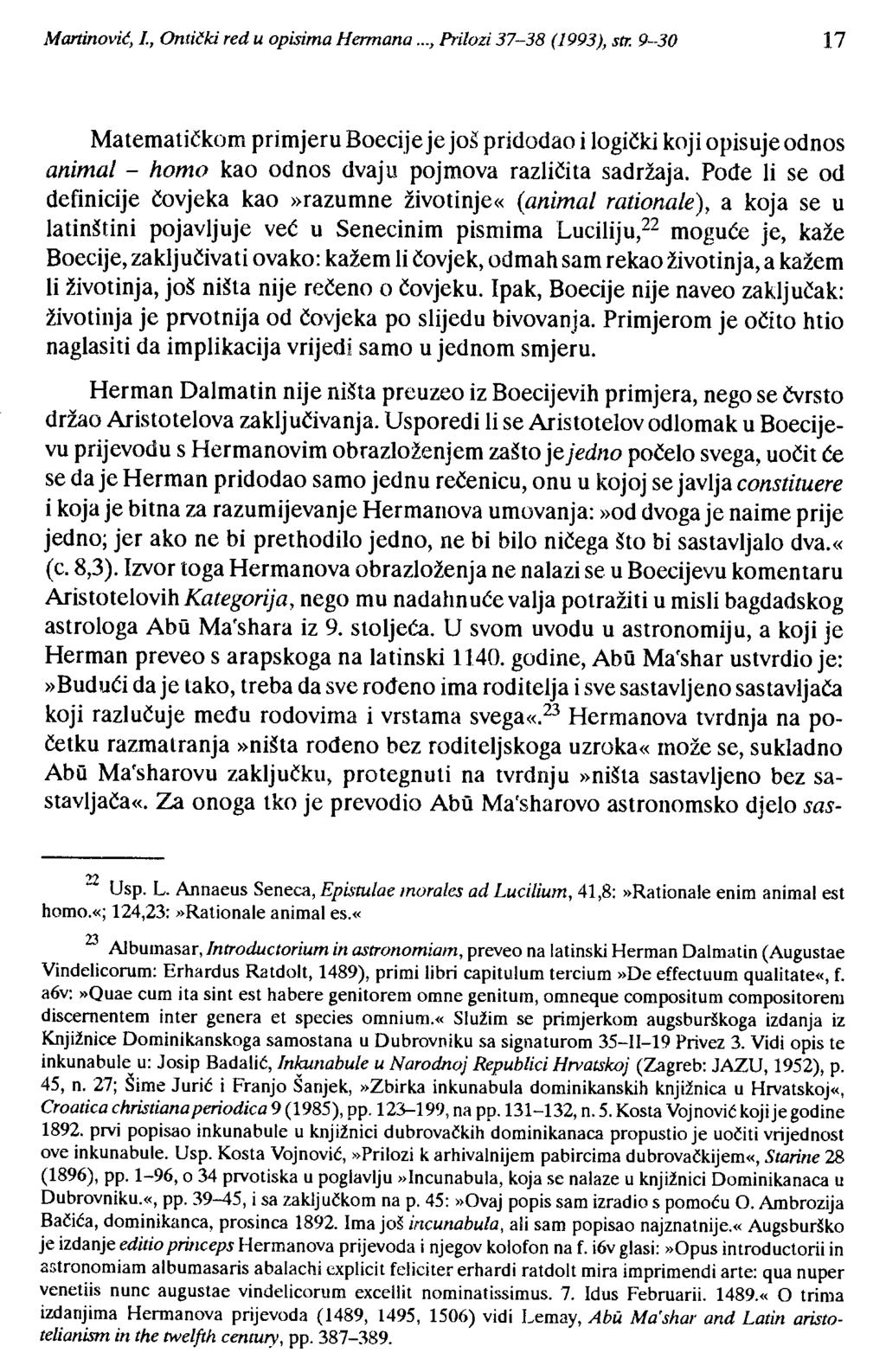 Martinović, 1, Ontički red u opisima Hennana..., Prilozi 37-38 (1993), str.