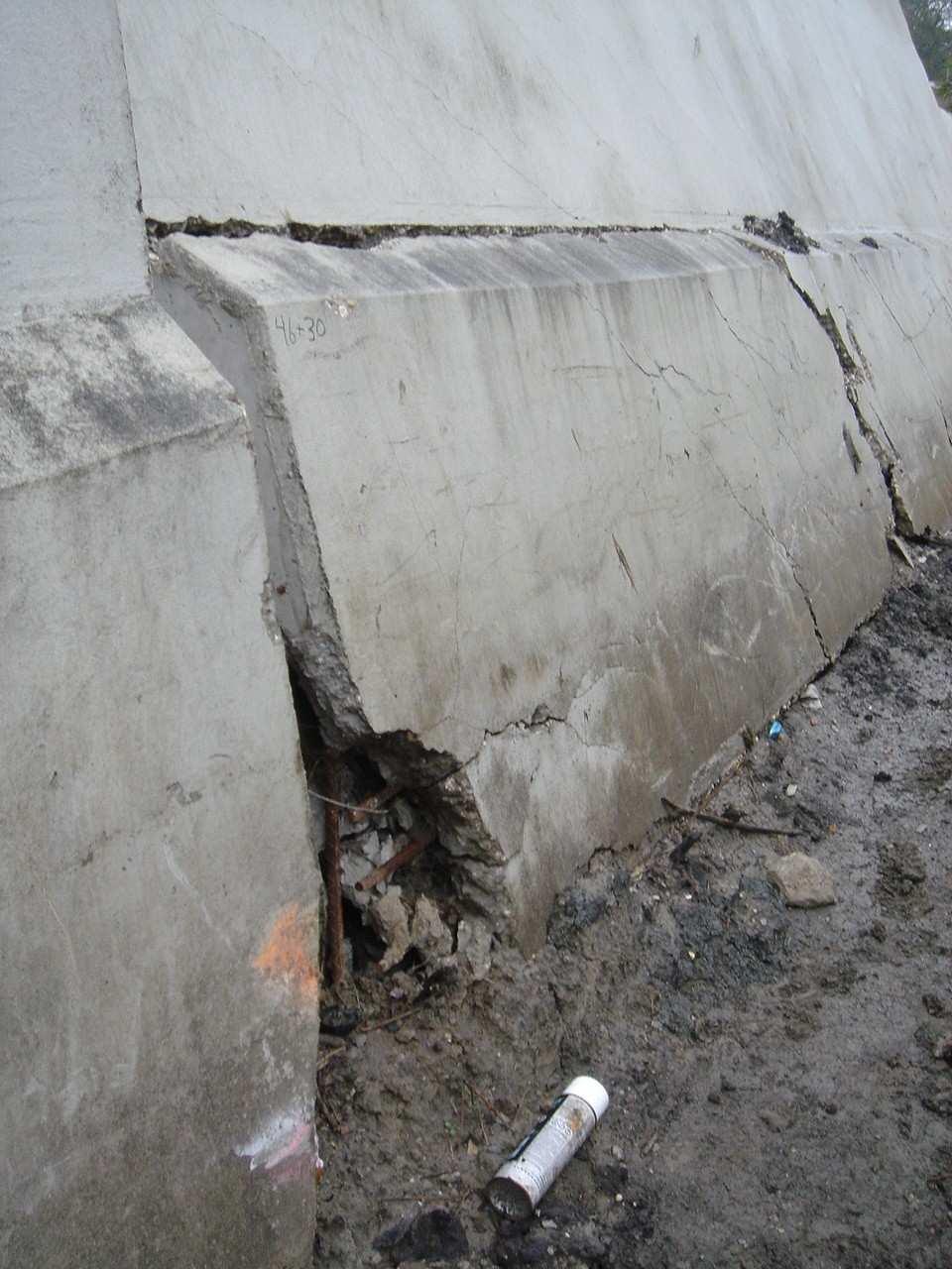 20 indicates that the soil failed and not the structure (i.e. concrete wall and sheet pile).