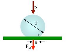 Forces acting on the particle